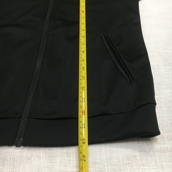 Adidas Zip Up Track Jacket Women M Black Warm Up 3-Stripes Track Gym Y2K Retro - Picture 14 of 14